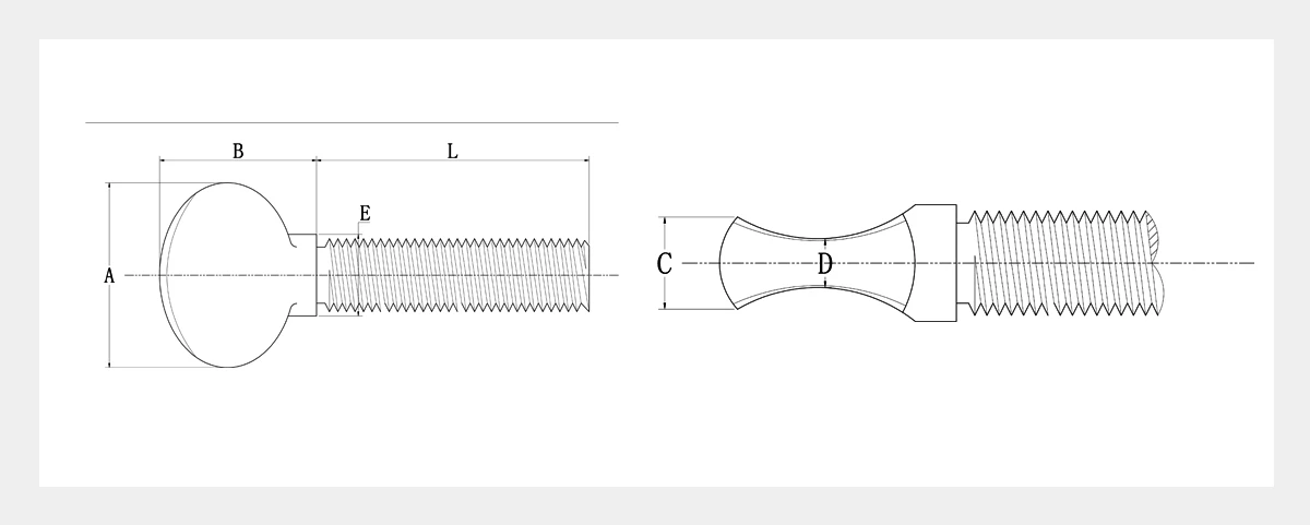 Metal Thumb Screws 2D Metal Thumb Screws 2D